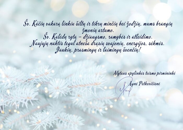 Alytaus apylinkės teismo pirmininkės svekinimas