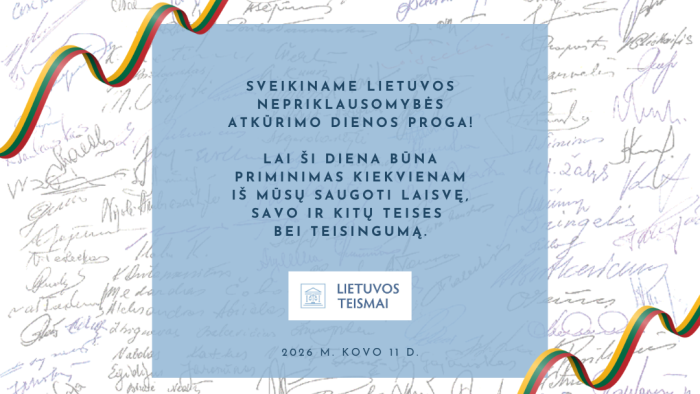 Lietuvos teismų sveikinimas